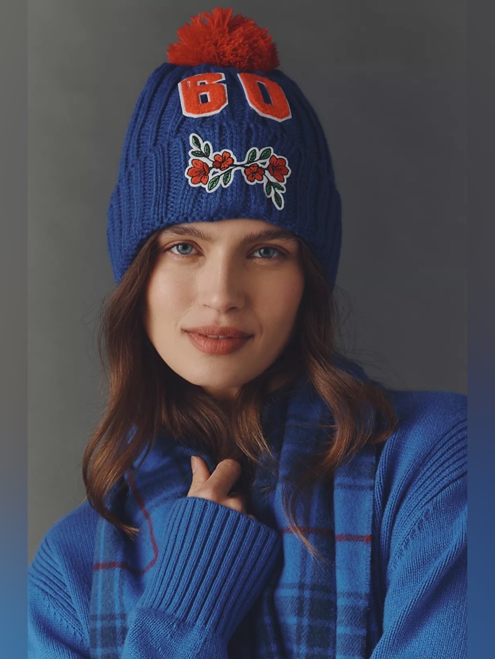 Anthropologie The Wild Collective Sporty Floral Beanie